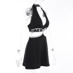OEM maufactory sexy skirt spring new polyester sleeveless deep V beauty back