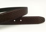 Brown Color Classic Mens Leather Dress Belt With Regular Snake Grain