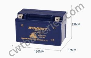 Wholesale OEM Motorcycle Battery Replacement Nano Gel 12V 7Ah Agm Deep Cycle Dynavolt MG7A-BS-C from china suppliers