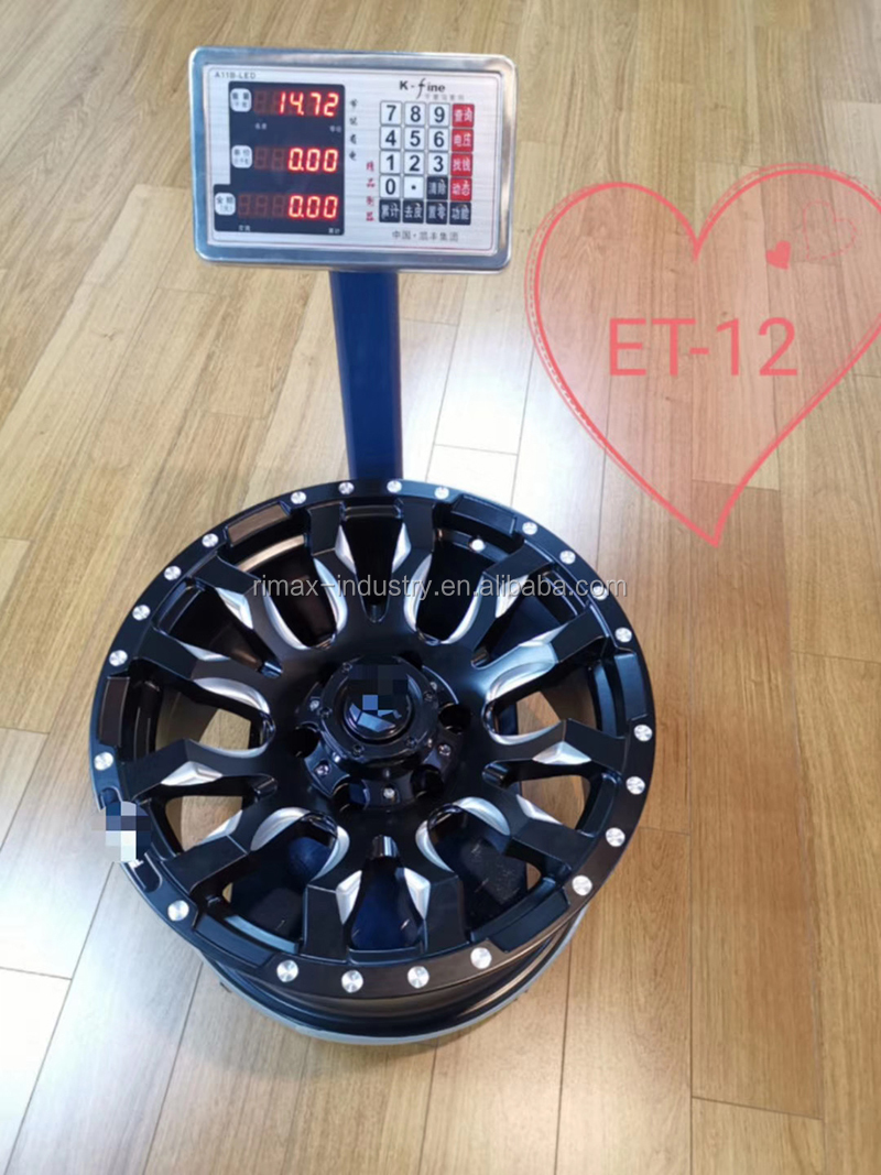 Black Milled PCD Jante 17 Inch 4x4 Off Road Rims impact resistant