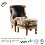 American Style Leather Lounge Chair And Ottoman Upholstered Wood Frame For