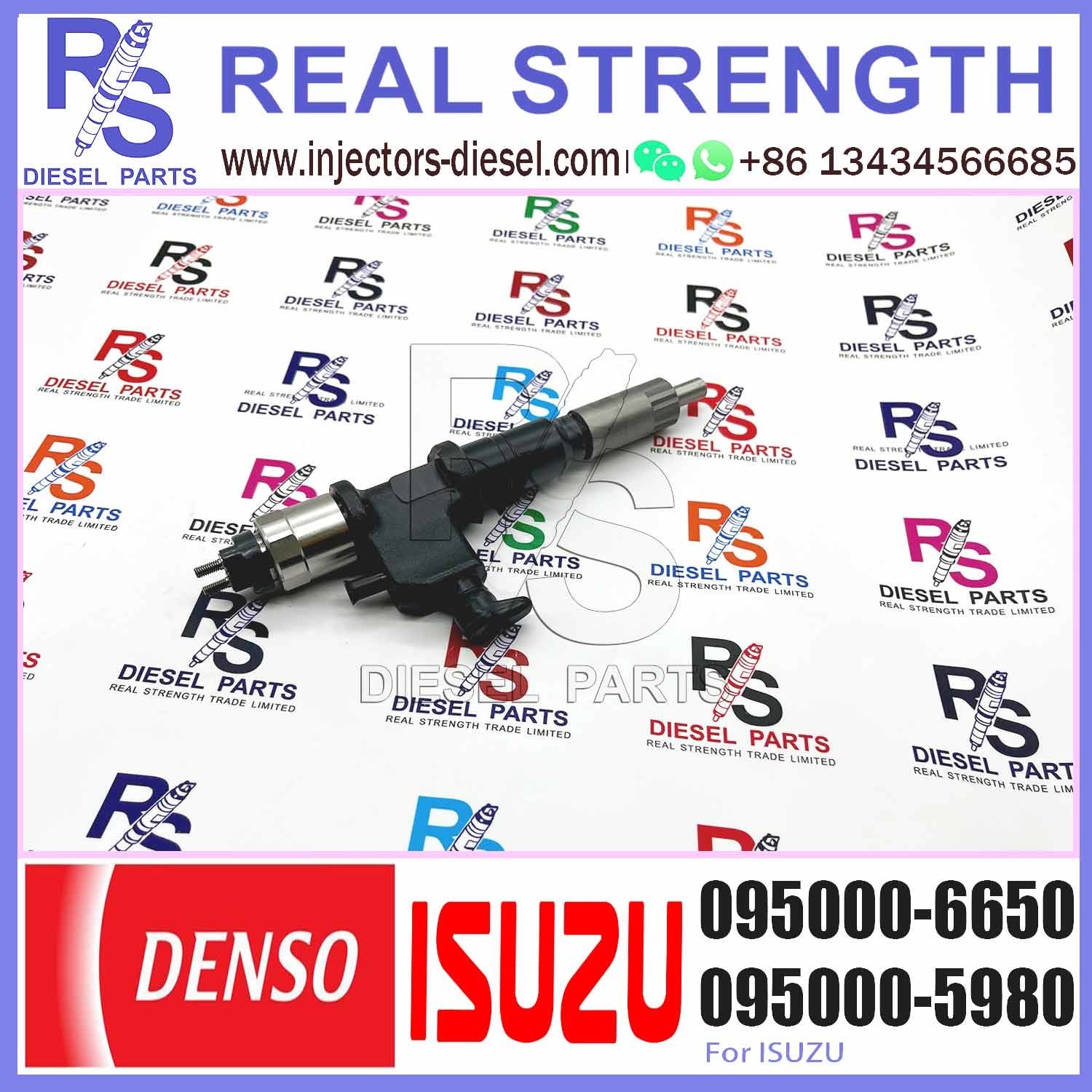 common Rail Diesel Fuel Injector 8-98030550-4 8980305504 095000-6650 for 6WF1 Engine