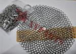 6"x6" Round Kitchen Chain Mail Scrubber For Pans Skillets Cleaning