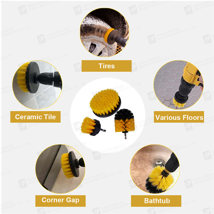 20pcs Scrubber Drill Brush Set Polishing Pad Car Cleaning Brushes For Screwdriver Washing Brush Car Cleaning Tools