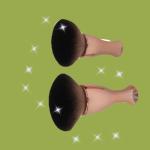 ISO9001 2pcs Synthetic Hair Kabuki Cosmetic Brushes