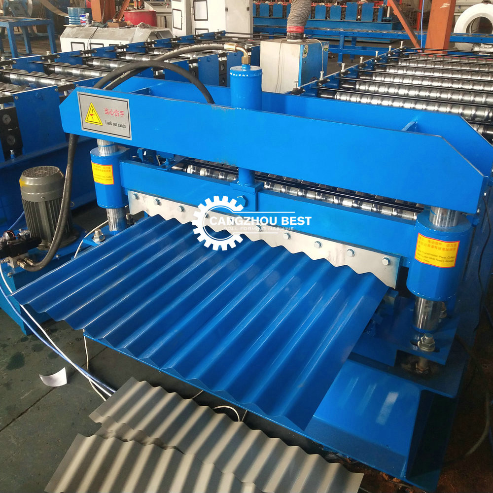 Corrugated Roof Sheet Color Metal Roof Tile Roll Forming Machine Galvanized