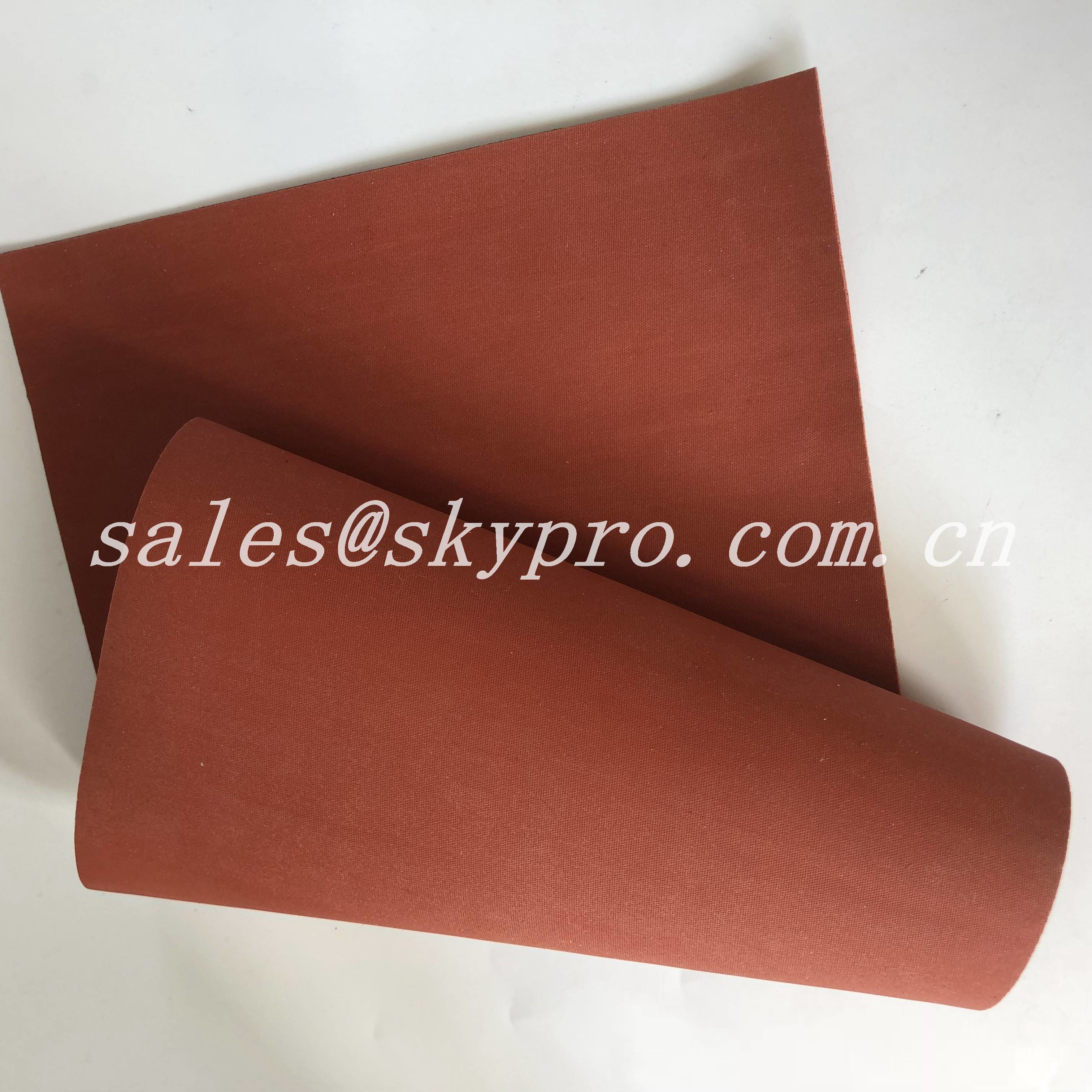 Red Soft Customized Neoprene Rubber Sheet Silicone Rubber Foam Sponge