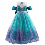 Mermaid Princess Dress Girls Sequin Bow Dress Summer Children'S Clothing