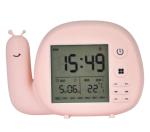 Kingda ABS Silicone Kids Alarm Clock , Portable DC 5V Digital Night Light Clock