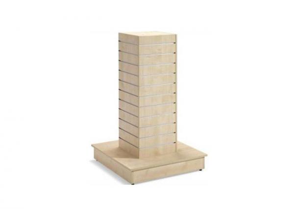 Quality Square Type Slatwall Display Stand MDF Materials Simple Style  For Displaying Clothes for sale