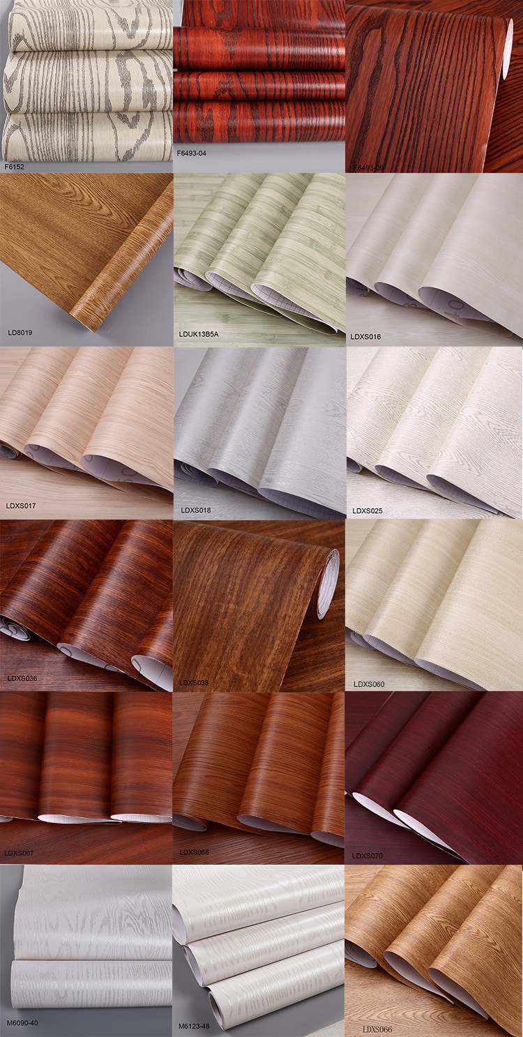 Modern Apartment Wallpaper Vintage Wood Grain Design with Self Adhesive Backing