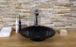 Decorative Cultured Stone Bathroom Sink Countertop Flush Mount Free Standing