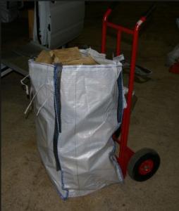 Wholesale Barrow Fabric Industrial Bulk Bags , Wood Pellets U panel big bag with 4 loops from china suppliers