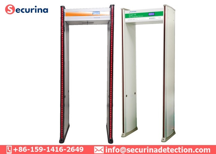 EDSP Technology 8 Zone Door Frame Metal Detector With LED Light Bar Alarming