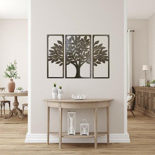 Laser Cutting Screen Metal Wall Art Decor Tree Of Life Metal Wall Art 32*24*5