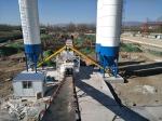 Stationary Silo Readymix Cement Concrete Batching Plant Heavy Duty Wear