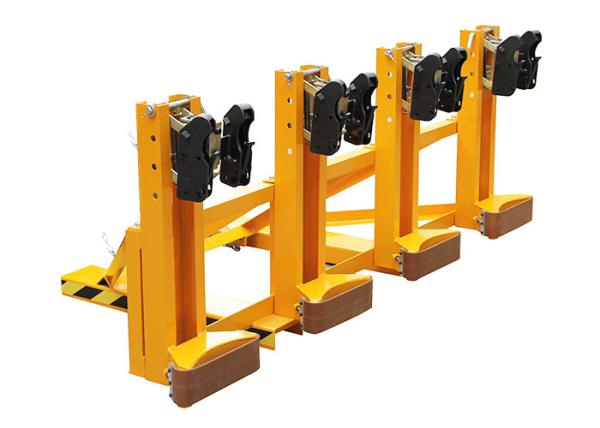 DG2000D Double Black Eagle Grip Forklift Mounted Rubber-belt 4 Drum Grabber Load