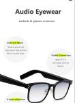 PC Arms AI Glasses Translator , Anti Blue Light Smart Glasses Waterproof For Man