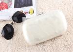 Fashionable White Pearl Acrylic Evening Clutch Handbag For Dinner Party