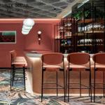 Commercial Cafe Bar Stools Height For 45 Inch Counter 48 Inch Black Velvet