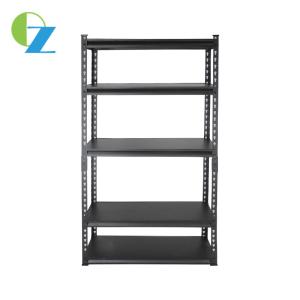 Wholesale 5 Tiers Powder Coating Warehouse Steel Storage Racks Shelf Black Shelves from china suppliers