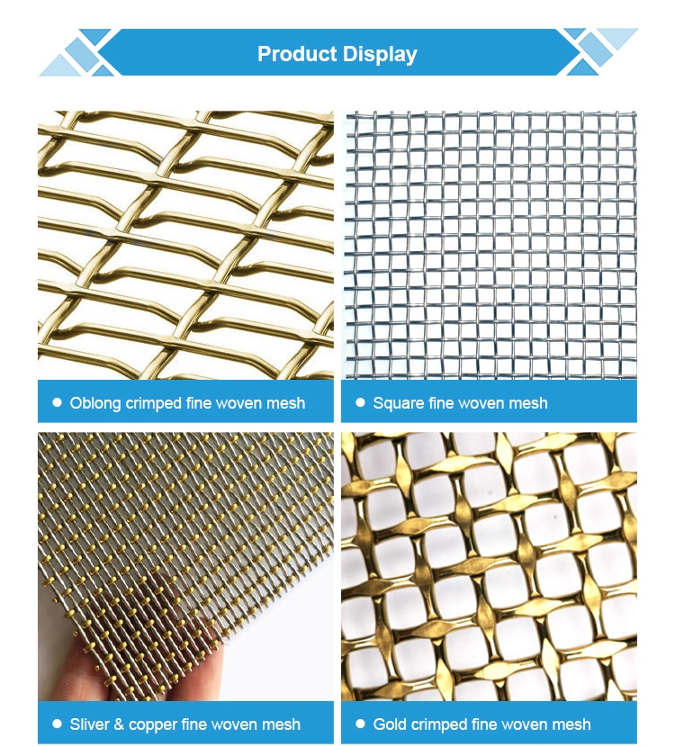 2019 new stainless steel wire mesh cladding ceiling facades decoration curtain wall metal mesh