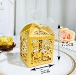 7.5x5x5cm Gift Packaging Box laser embossed Hollow Out For Wedding Souvenir