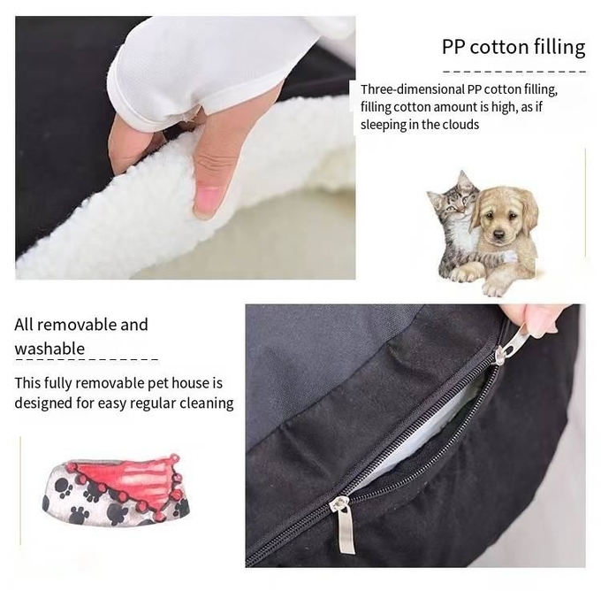 Winter Warm Enclosed Large Dog Bed Mat Removable And Washable Cat Sleeping Nest