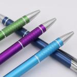 Multi Colors Press Metal Ballpoint Pen 1.0mm Anti-Slip Pen Grip Click Ball Pen