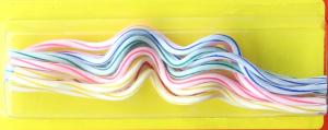 Wholesale 10 Pcs Colorful Twisted Long Skinny Birthday Candles Disposable Unscented from china suppliers