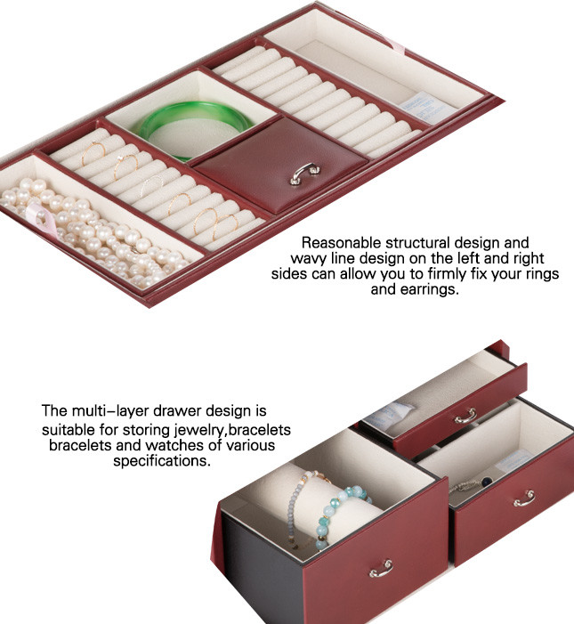 Locked Luxury Bracelet Gift Box , Storage / Travel Jewelry Organizer Case