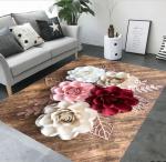 3D Printed Flower Rose And Tulip Carpets for Living Room Floor, Sofa and Bedroom