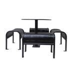Full Steel Garden Set Table Benches Chiar/ Custpmized Picnic Park Outdoor