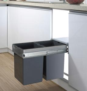 Wholesale Durable Kitchen Cabinet Accessories Pull - Out Assembly Waste Bin For Storage from china suppliers