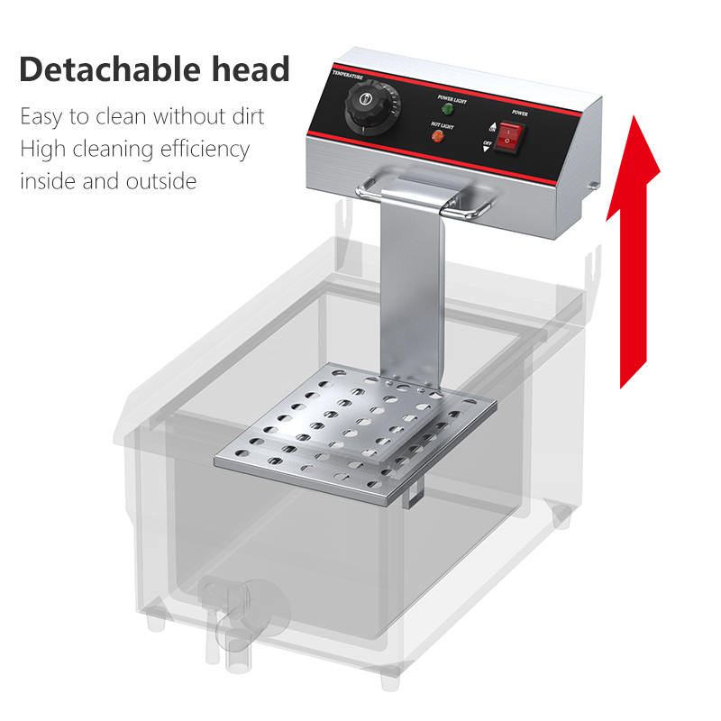 Industrial Hotel Restaurant Supplies 13L Electric Deep Fryer Silver with 1 Tank 1 Basket