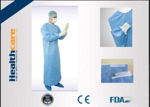 Wholesale EN13485 Disposable Surgical Gowns Anti - Fluid Nonwoven 4 Ties Single Use from china suppliers