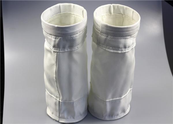 Non Elongation Dust Filter Bag , Cloth Filter Bags High Efficiency Heat