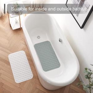 China Sturdy Washable Silicone Non Slip Bath Mat For Bathroom Rectangular shape on sale