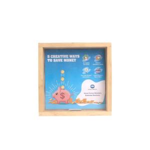 Wholesale Natural Creative Wooden Storage Box For Travel Vacation Honeymoon Graduation Trip Adult Kids Piggy Bank Money Saving Box from china suppliers