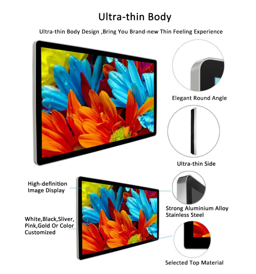 Wall Mounted Indoor Digital Signage , 32" 43" Touch Screen Digital Signage