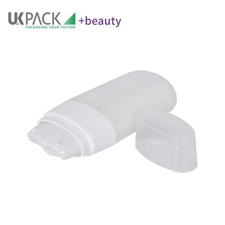 Dual Chamber Flat Airless PP Bottle 7.5ml*2 15ml*2 For Lotion Packaging