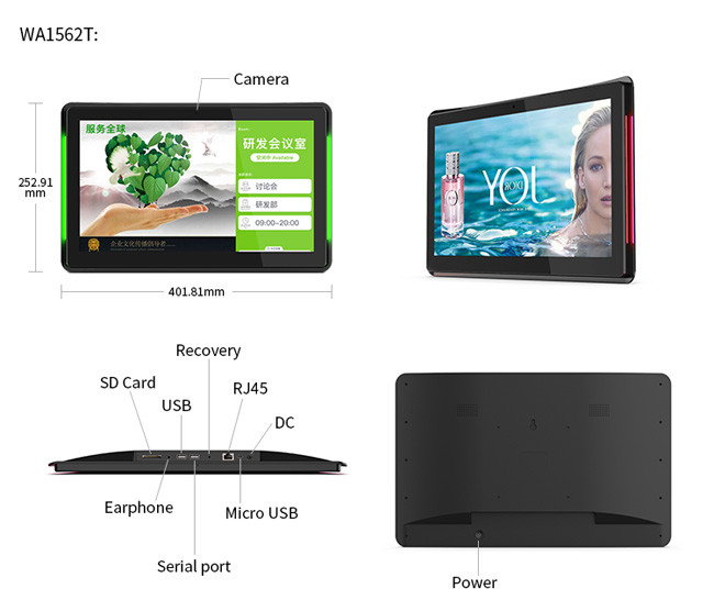 Android 11 Power Over Ethernet Tablet Meeting Room Booking RJ45 10 Inch