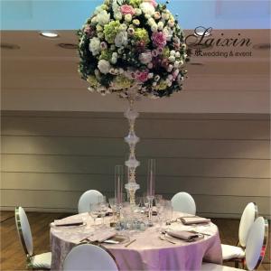 Wholesale ZT-370 New wedding table decoration centerpiece pillar flower arrangement stands from china suppliers