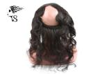 18 inch Black Body Wave 360 Lace Frontal Wig Closure for African American Women