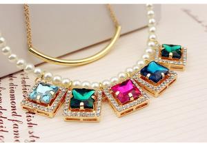 Wholesale fashion pendant necklace with pearl chain from china suppliers