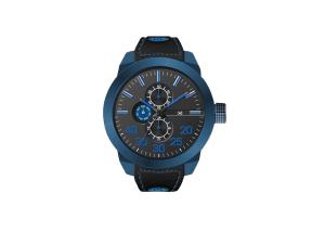 Wholesale Oversize Mens Leather Strap Watches , Leather Belt Watches SS Back Cover from china suppliers