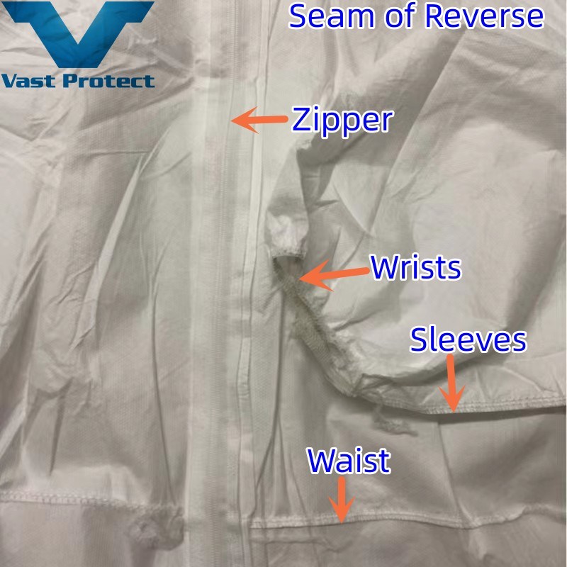 En13034 White Disposable Breathable Soft Waterproof Micro Film Clothing