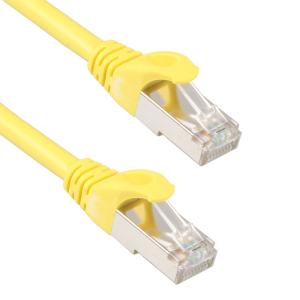 Wholesale Yellow Outdoor Cat7 SSTP Cable , Practical 26AWG LSZH Patch Cord from china suppliers