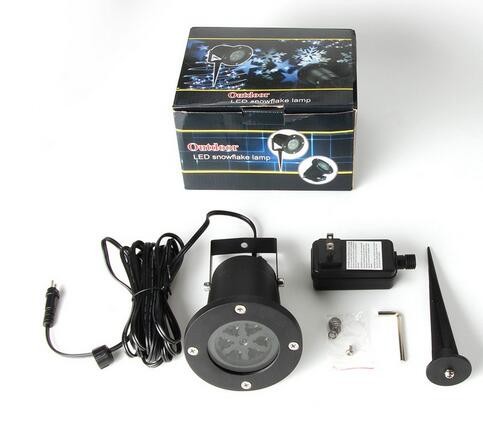 Outdoor White Snowflake Laser LED Landscape Light Garden Holiday Time Christmas Decoration Lights