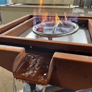 Wholesale Outdoor Decorative Corten Steel Gas Fire Pit Water Bowl For Swimming Pool from china suppliers